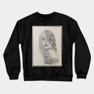 Wendy (Red Velvet) psycho drawing Crewneck Sweatshirt